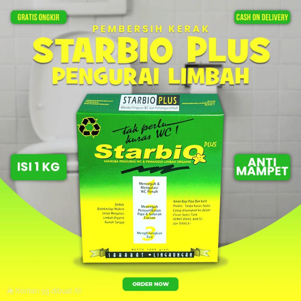 Jual StarBio Plus Pengurai Limbah Septic Tank Penuh Dan Toilet ...
