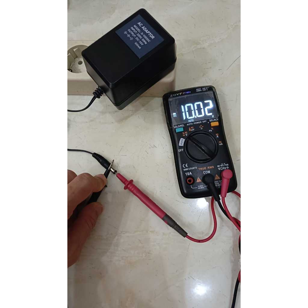 Jual AC ADAPTOR OUTPUT : DC 10V 500mA MODEL : D-10500C INPUT : 220V ...