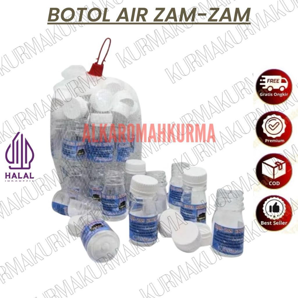 Jual botol kosong zam.zam 80ml-50ml botol zam zam kosong steril oleh ...