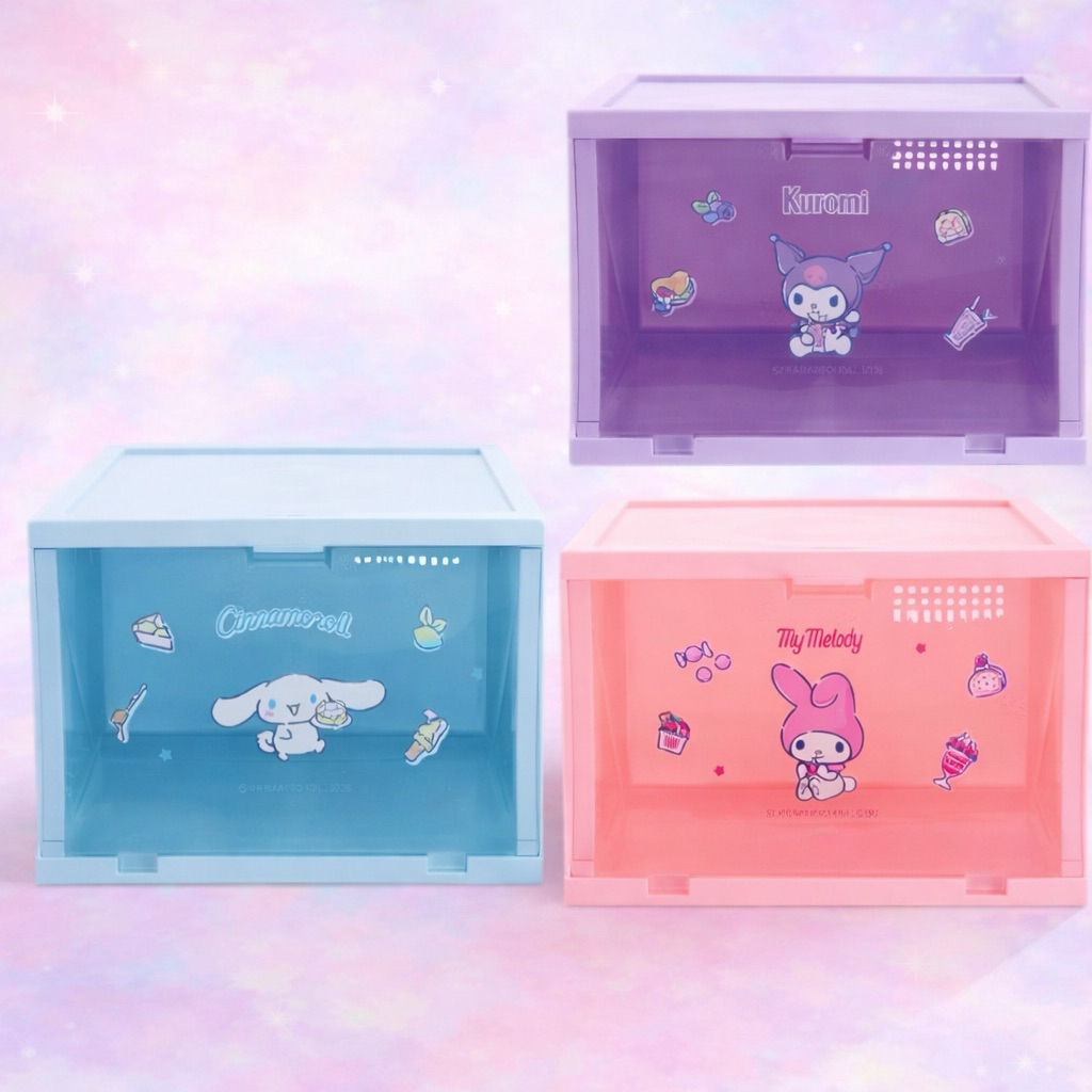 Jual MINISO X SANRIO Stackable Shoe Box - Kotak Storage Sepatu ...