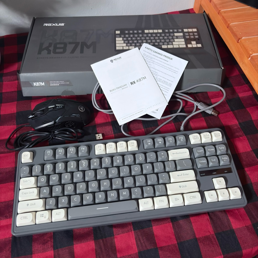 Jual [ FREE MOUSE ] Rexus K87M TKL Battlefire RGB Wired Gaming Keyboard ...