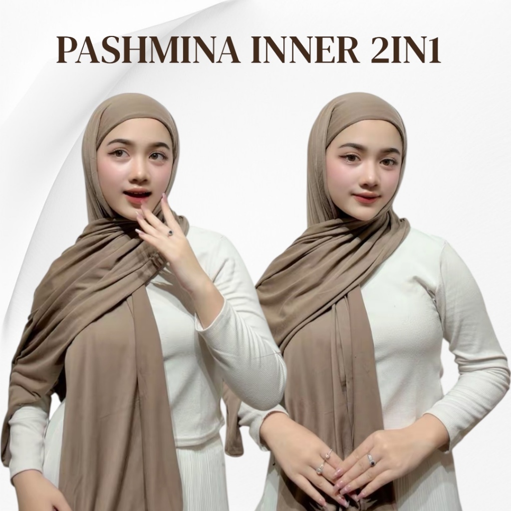 Jual Pashmina Inner 2in1 Kaos Rayon / Pashmina Instan Premium ...