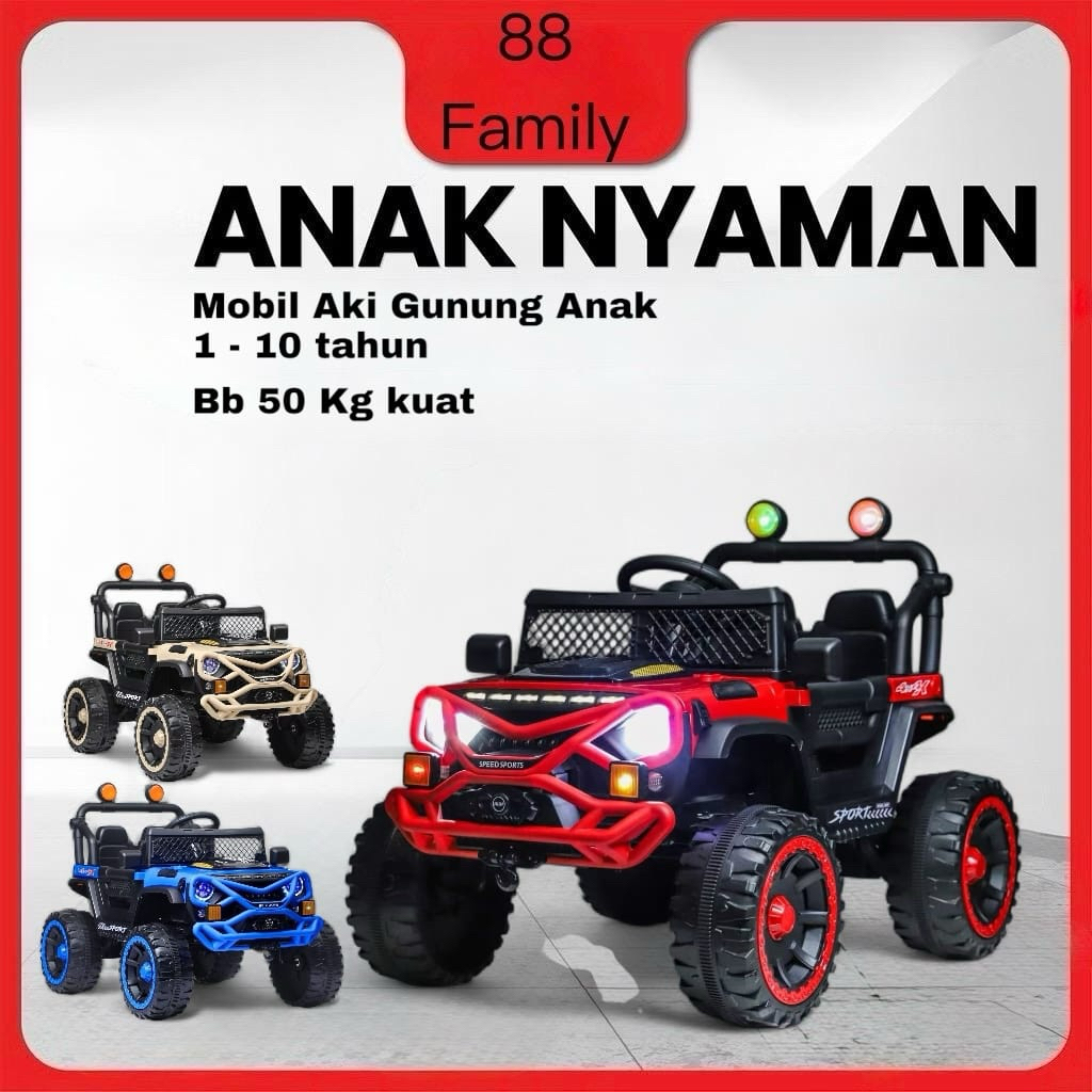 Jual Mainan Mobil Aki JEEP Remote Control bisa di naikkin 2 anak ...