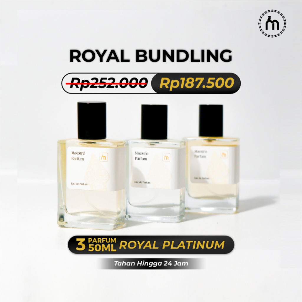 Jual Maestro Parfum Royal Bundling 50 ML 3 PCS Parfum Tahan Lama 24 Jam ...