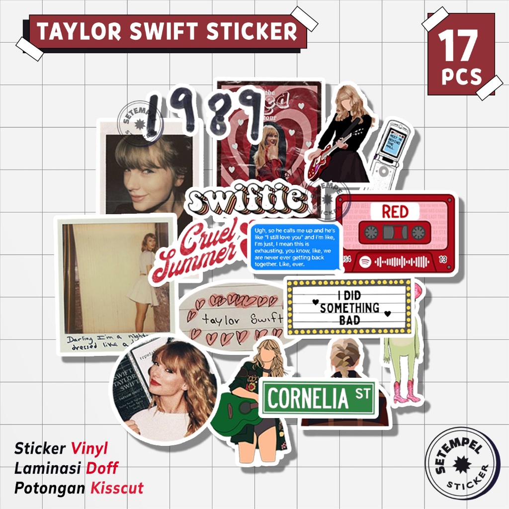 Jual TAYLOR SWIFT Sticker Pack 17pcs | stiker taylor swift | Shopee ...