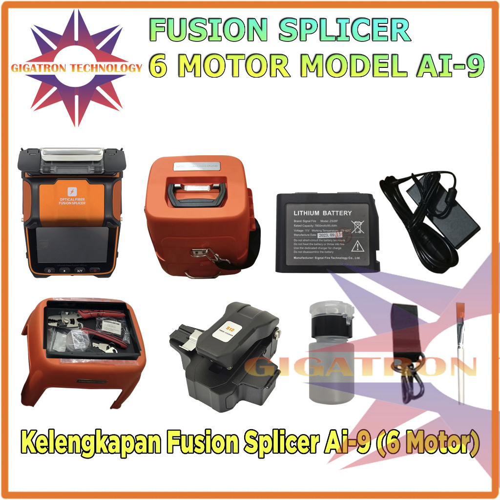 Jual Fusion Splicer Signal Fire AI9 Fiber Optic 6 Motors / Ai 9 FTTH ...