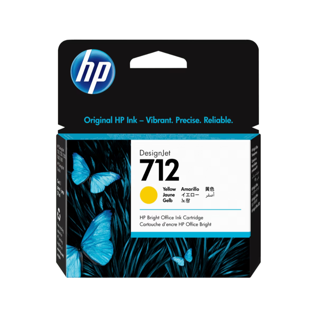 HP Tinta Printer 712 Black XL, Black, Cyan, Magenta, Yellow Original [3ED29A, 3ED28A, 3ED67A, 3ED69A] (5)