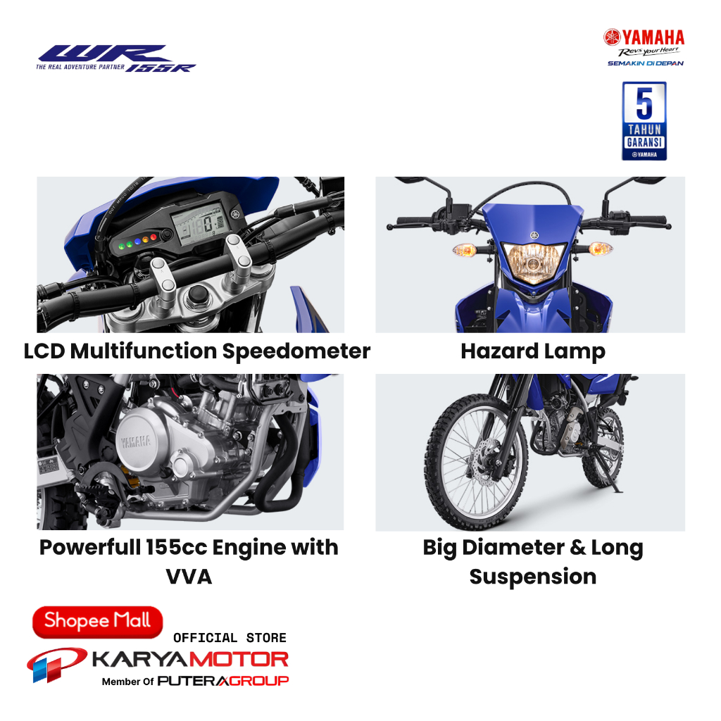 Jual Sepeda Motor Yamaha WR 155R 2024 | Shopee Indonesia