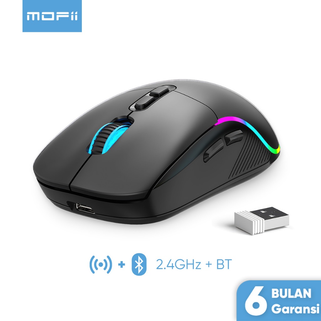 Jual MOFii Mouse Gaming Wireless 2.4Ghz + Bluetooth Rechargeable ...