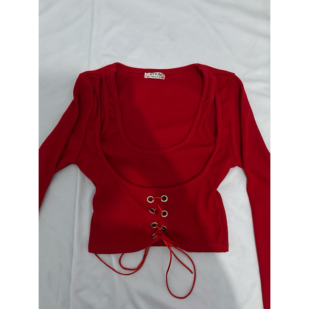 Jual crop top merah | Shopee Indonesia