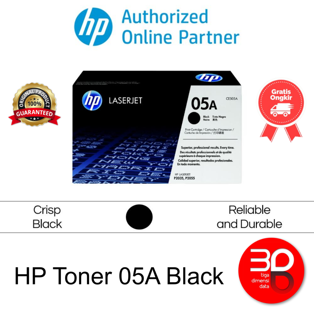 HP Toner 05A Black Laserjet Cartridge Original [CE505A]