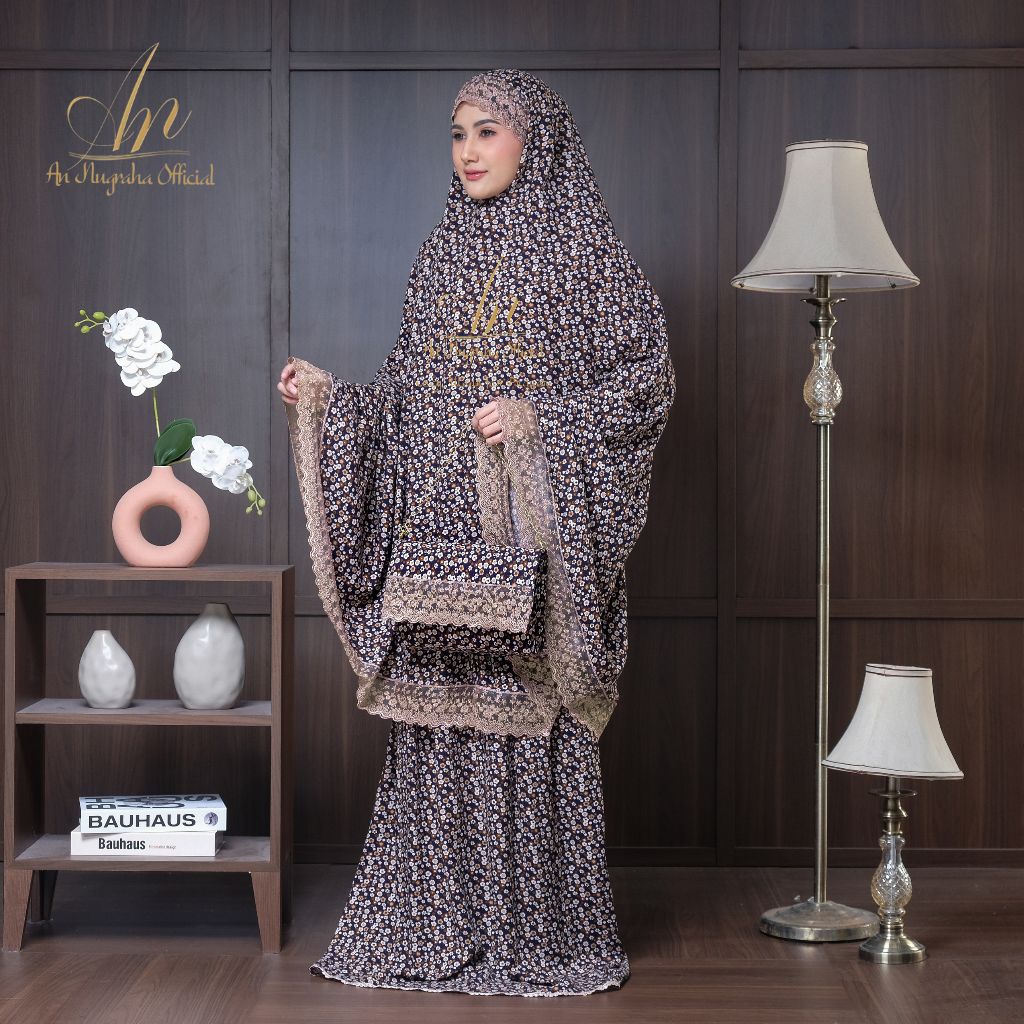 Mukena Dewasa 3in1 Renda Mewah Rayon Viscose Traveling