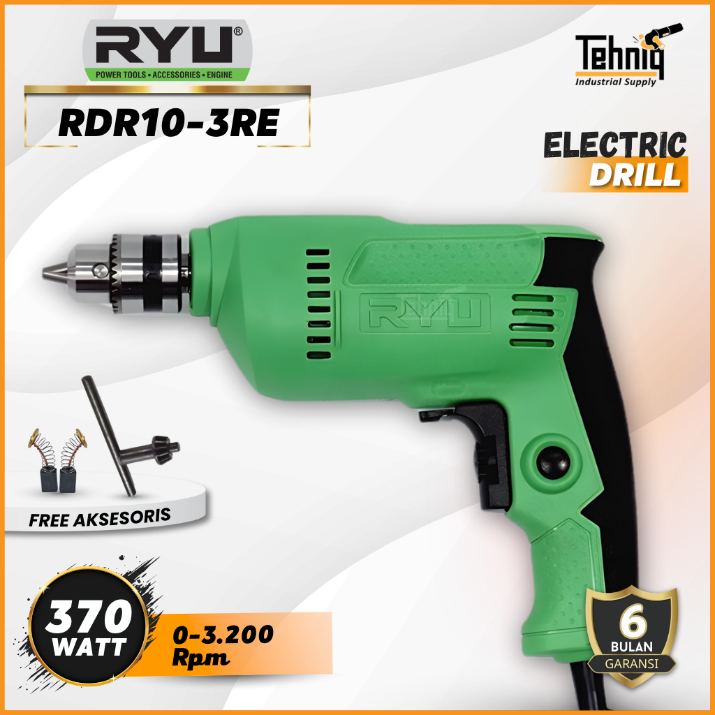Jual RYU Bor Listrik RDR10-3RE 10mm – Variable Speed & Reverse | Shopee ...