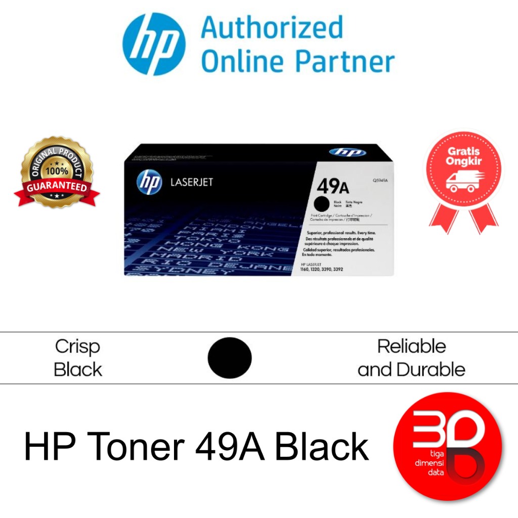 HP Toner 49A Black LaserJet Cartridge Original [Q5949A]