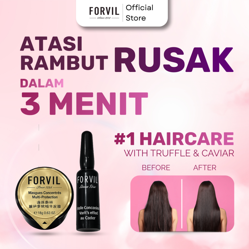Jual Hair Mask Rambut Diwarnai & Rusak | FORVIL Premium Hair Mask ...