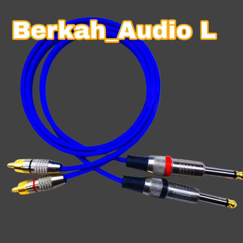 Jual Kabel Jack rca 2 jalur Tembaga Berkualitas Biru | Shopee Indonesia
