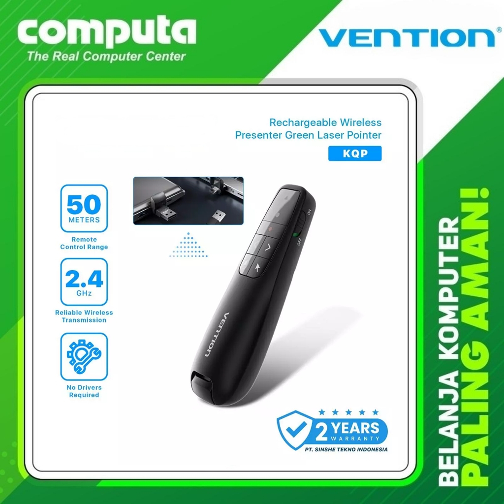 Jual Vention Wireless Presenter Pro Serial Air Mouse Control KQPB0 ...