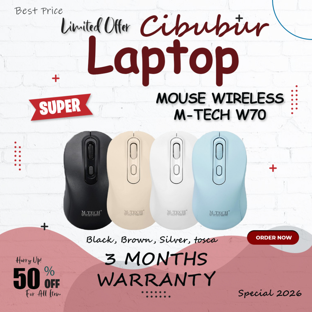 Jual M-TECH WIRELESS MOUSE SILENT 2.4GHZ W70 Original | Shopee Indonesia