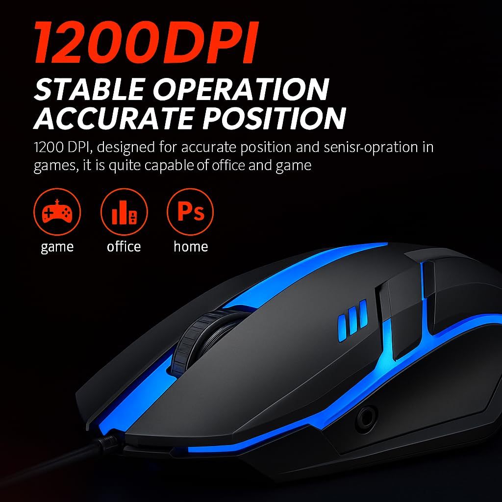 Jual Mouse Gaming Kabel LED RGB 3D 1200 DPI - S028 MOUSE GAMING S028 ...