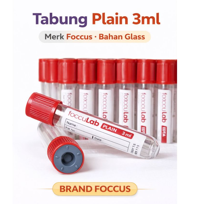 Jual Foccus Tabung Plain 3ML Tabung Kaca Tabung Darah Plain | Shopee ...