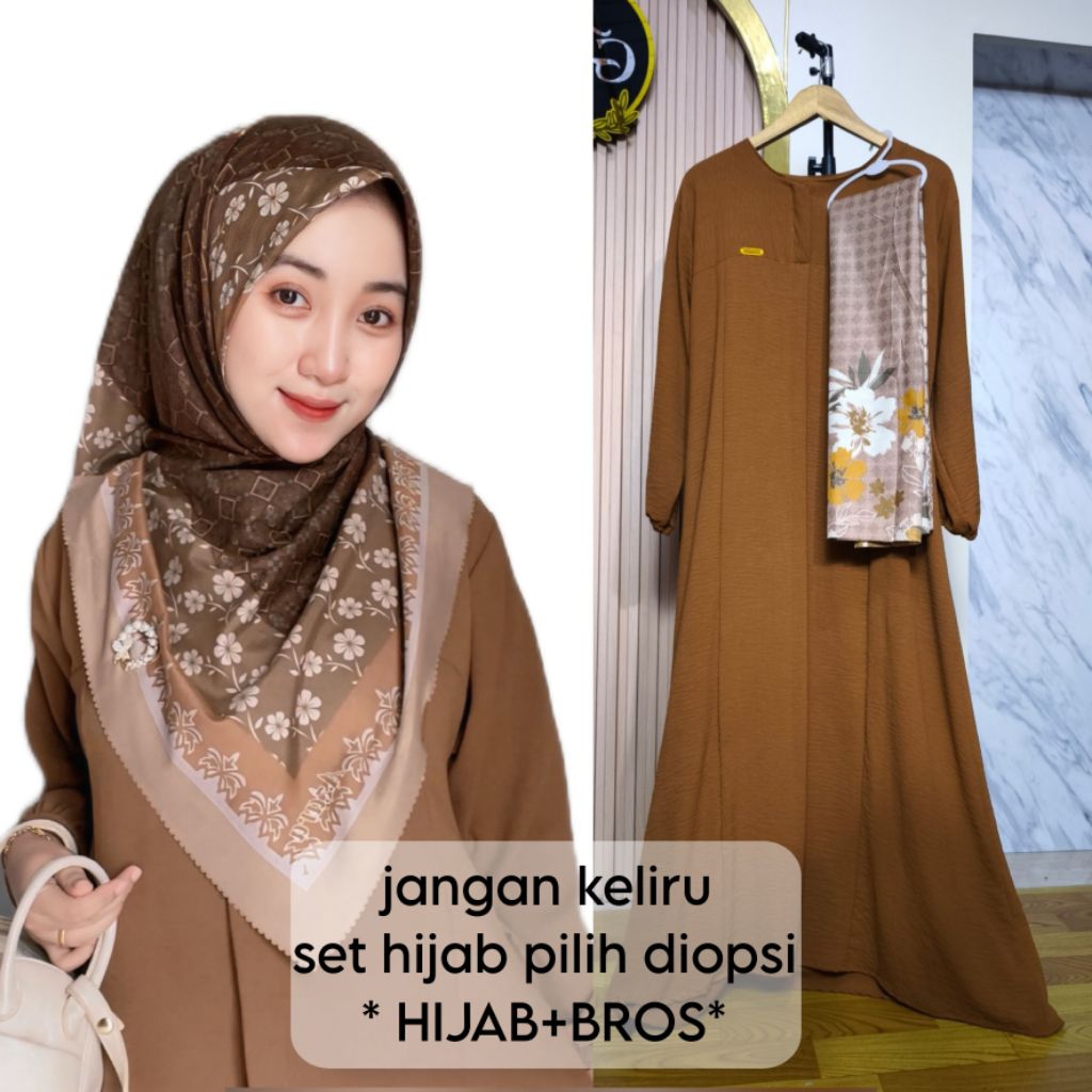 Elsira Dress Cringkel / Abaya Elsira Dress Crincle Airflow