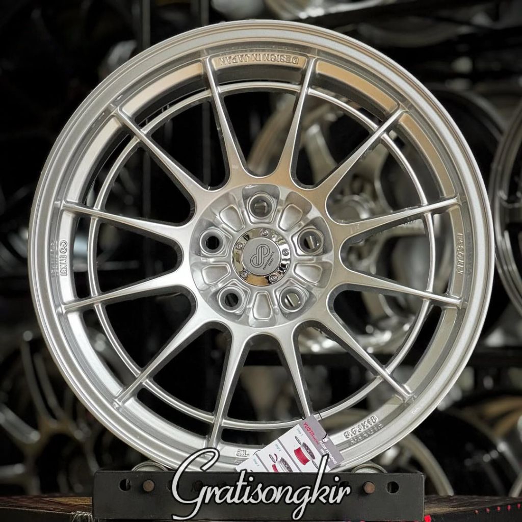 Jual velg enkei spider HYPER SILVER ring 18 lebar 9,5 velg mobil ring ...