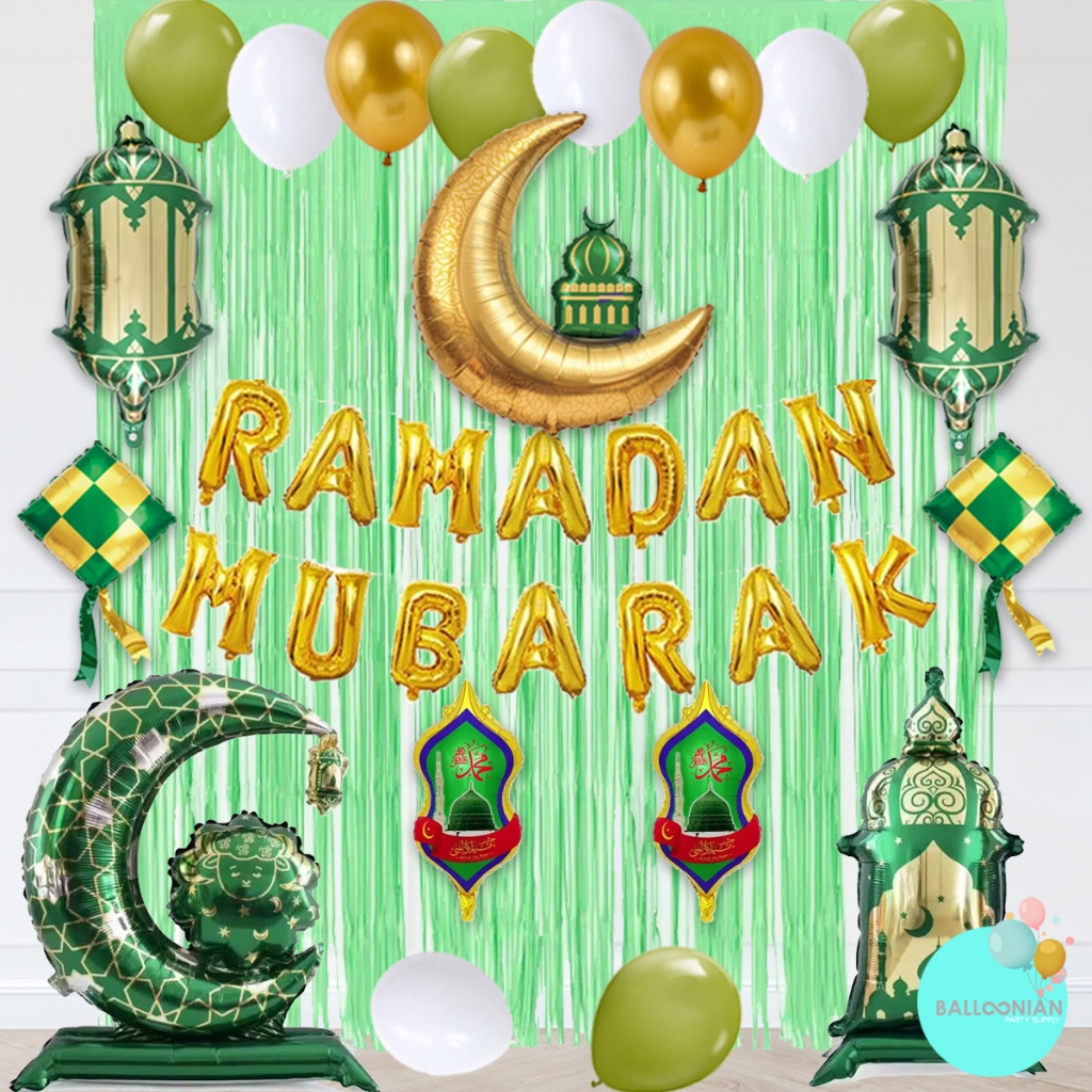 RAMADHAN SULTAN DEKORASI SET/BALON FOIL LEBARAN/IDUL FITRI/BALON MARHABAN/EID MUBARAK
