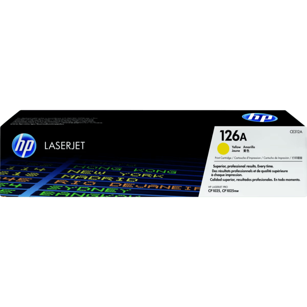 HP Toner 126A Black Cyan Magenta Yellow LaserJet Cartridge Original [CE310A CE311A CE312A CE313A] (5)