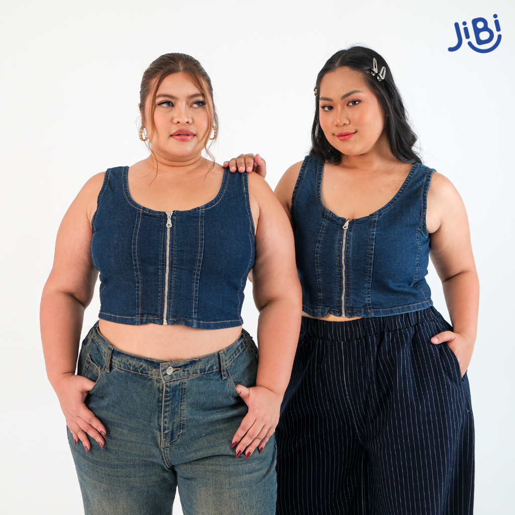 Jual JIBI | Denim Zip Bralette - Blue - Bralette Jeans Wanita | Shopee ...