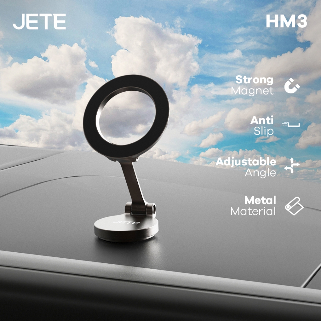Jual Car Holder JETE HM3 Magnetic Phone Holder Mobil Car Mount ...