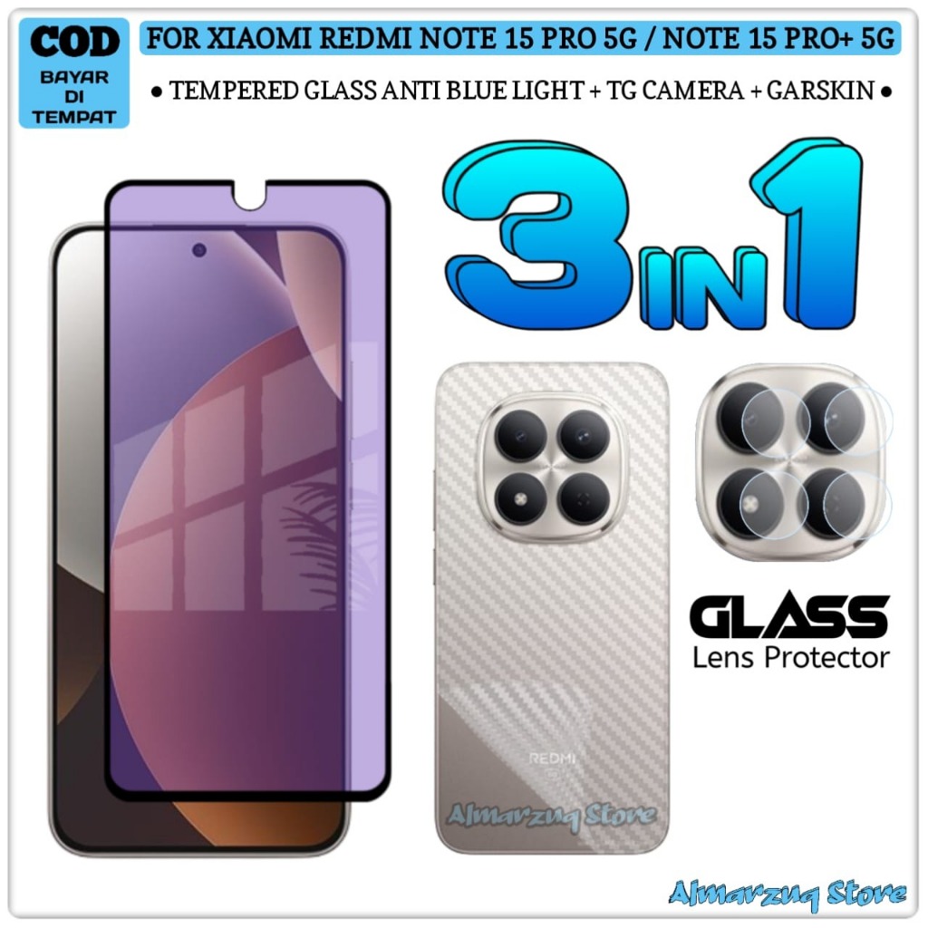 Jual Paket 3in1 Tempered Glass Xiaomi Redmi Note 15 Pro 5G 15 Pro+ 5G ...