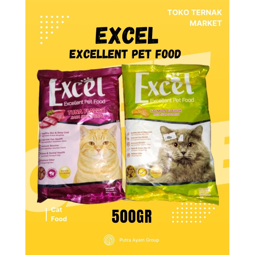 Jual EXCEL UNGU KUNING Excellent Pet Food Tuna Flavor & Salmon Flavor ...