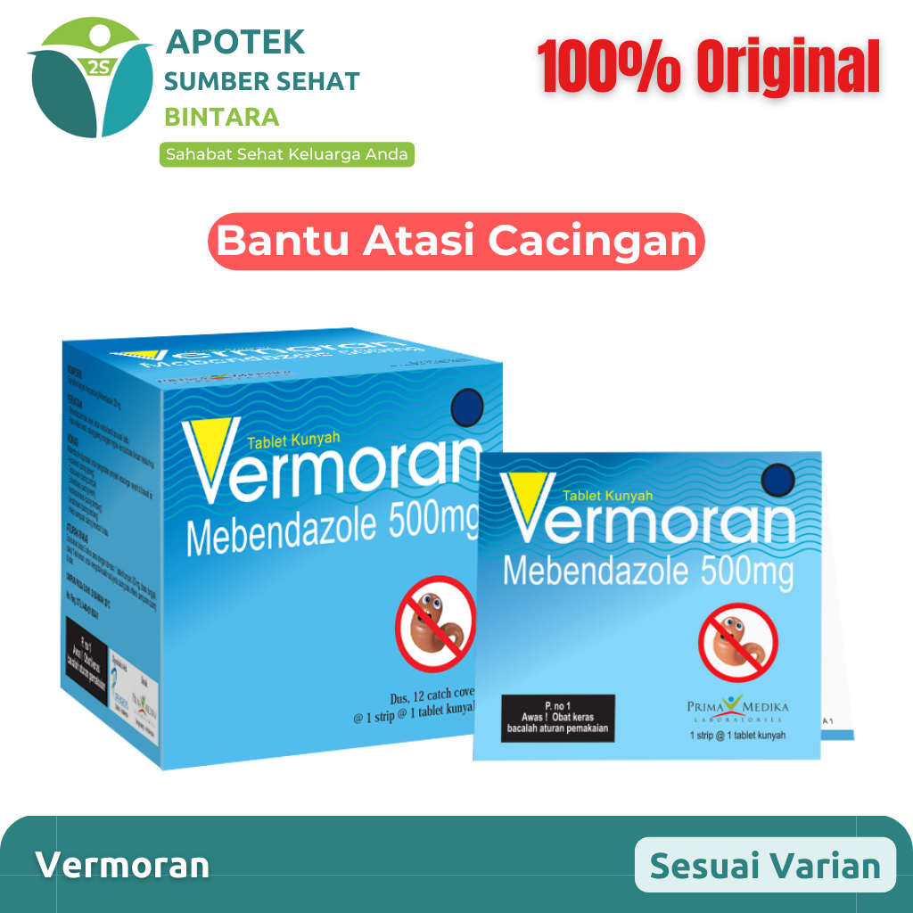 Jual Vermoran Tablet | 1 Strip 1 Tablet - Obat Cacing Anak dan Dewasa ...