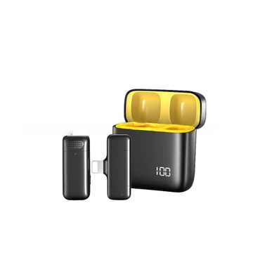 Blazer K6 Wireless Microphone Clip On Mic Lavalier Microphone Wireless Plug Play Dengan LED