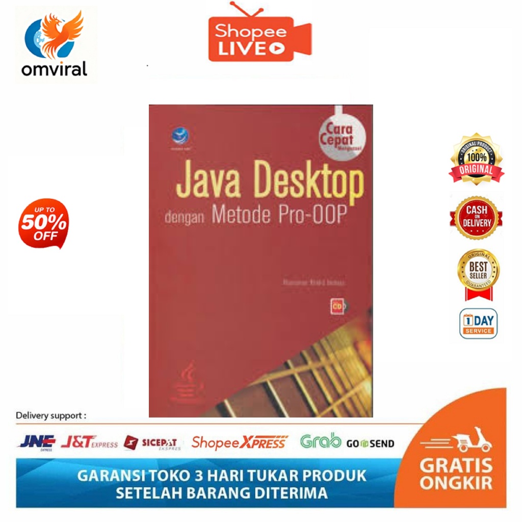 Jual Buku Coding Pemrograman Java Desktop dengan Metode Pro OOP Dasar ...