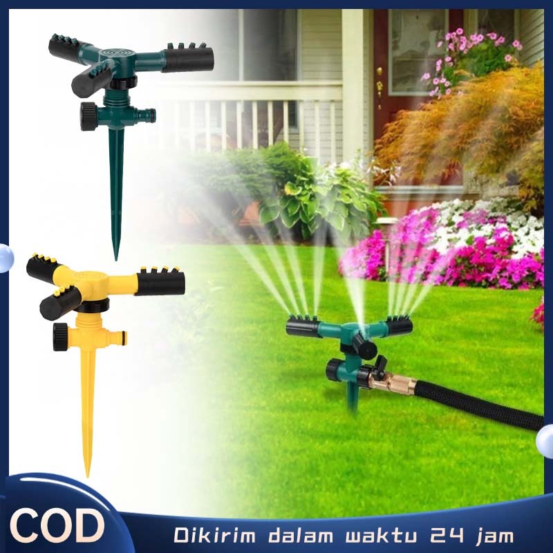 Jual 3 Lengan Sprinkler Rumput Putar Otomatis 360 Derajat Penyemprot ...