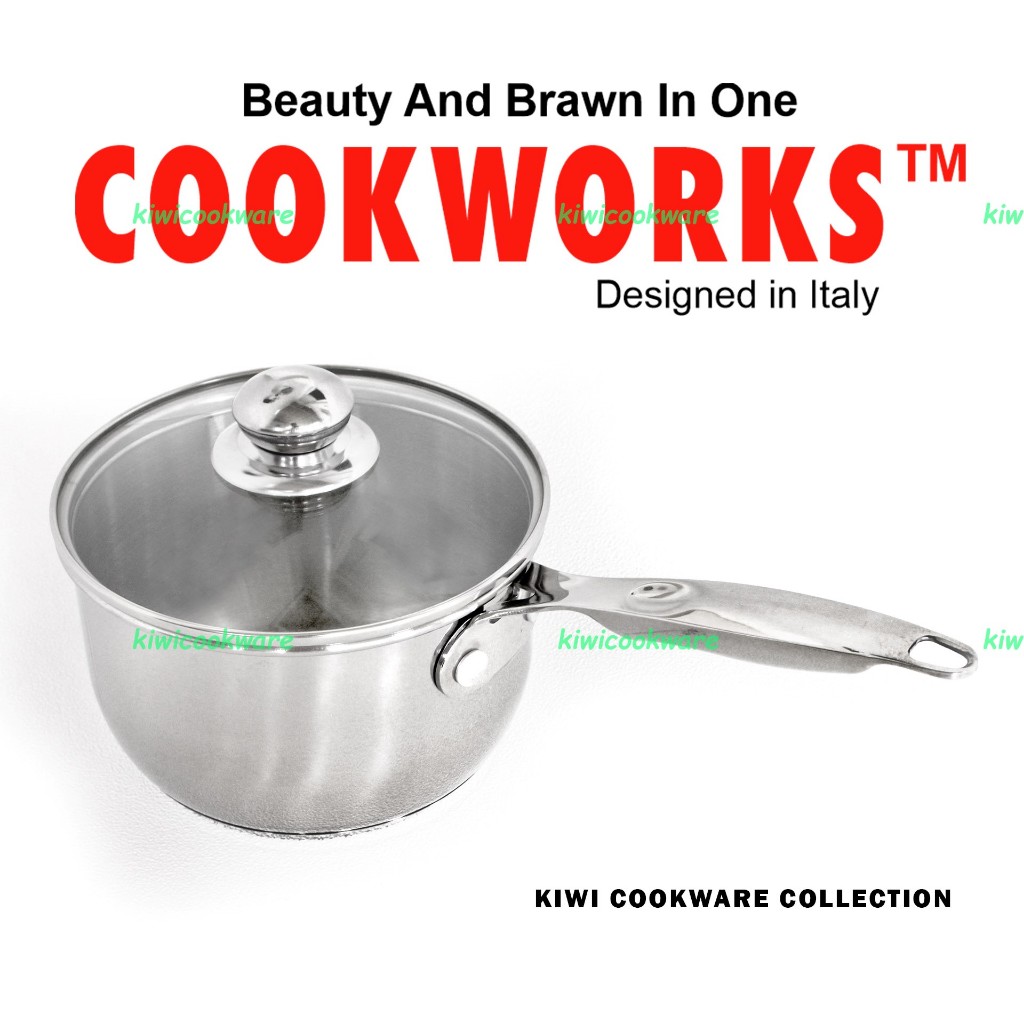 Sauce Pan 16cm Panci Susu Mpasi Stainless Steel Premium Ekspor Brand Cookworks T - foto 5
