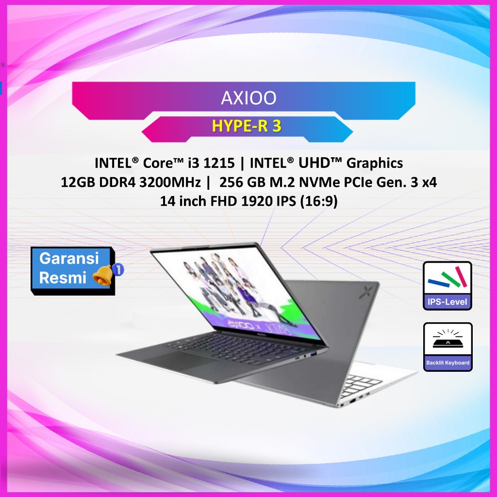 Jual LAPTOP AXIOO HYPE-R 3 I3 1215 12GB 256GB DOS/W11 14.0FHD | Shopee ...