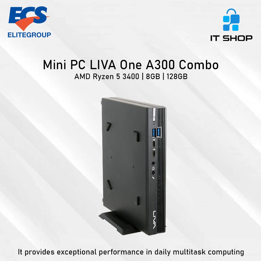 ECS Mini PC LIVA ONE A300 Combo AMD Ryzen 5 3400G / 8GB / 128GB