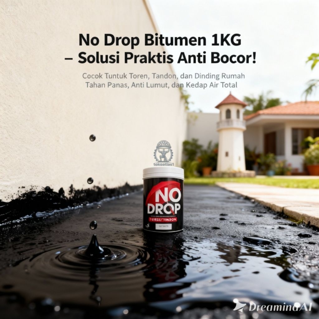 Jual No Drop Bitumen 1kg Pelapis Anti Bocor Warna Hitam Untuk Toren ...