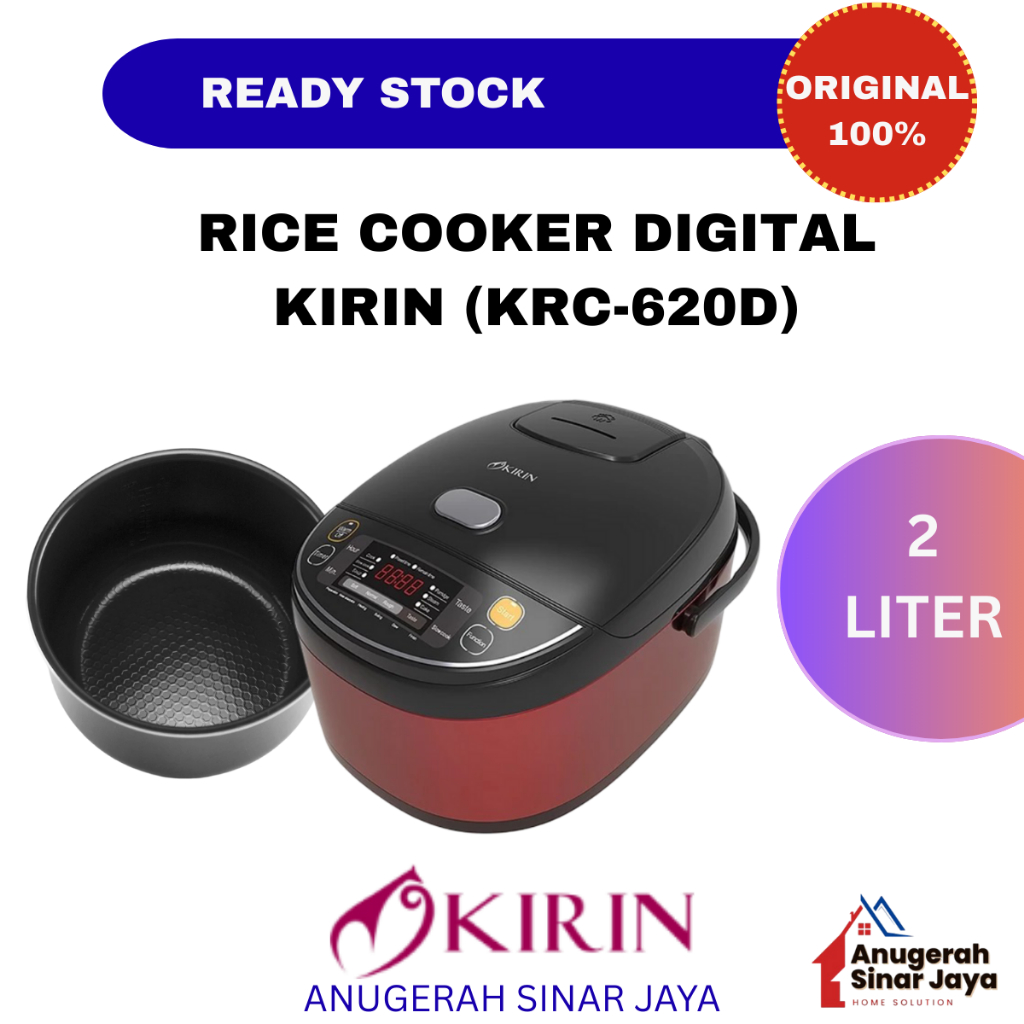 Jual Kirin Rice Cooker Digital 2 Liter KRC-620D / KRC 620D Penanak Nasi ...
