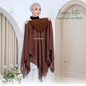 Hijab Segi Empat Instan Inner Jilbab Instan Jumbo Ceruty Babydoll Kerudung Syari KANAYA