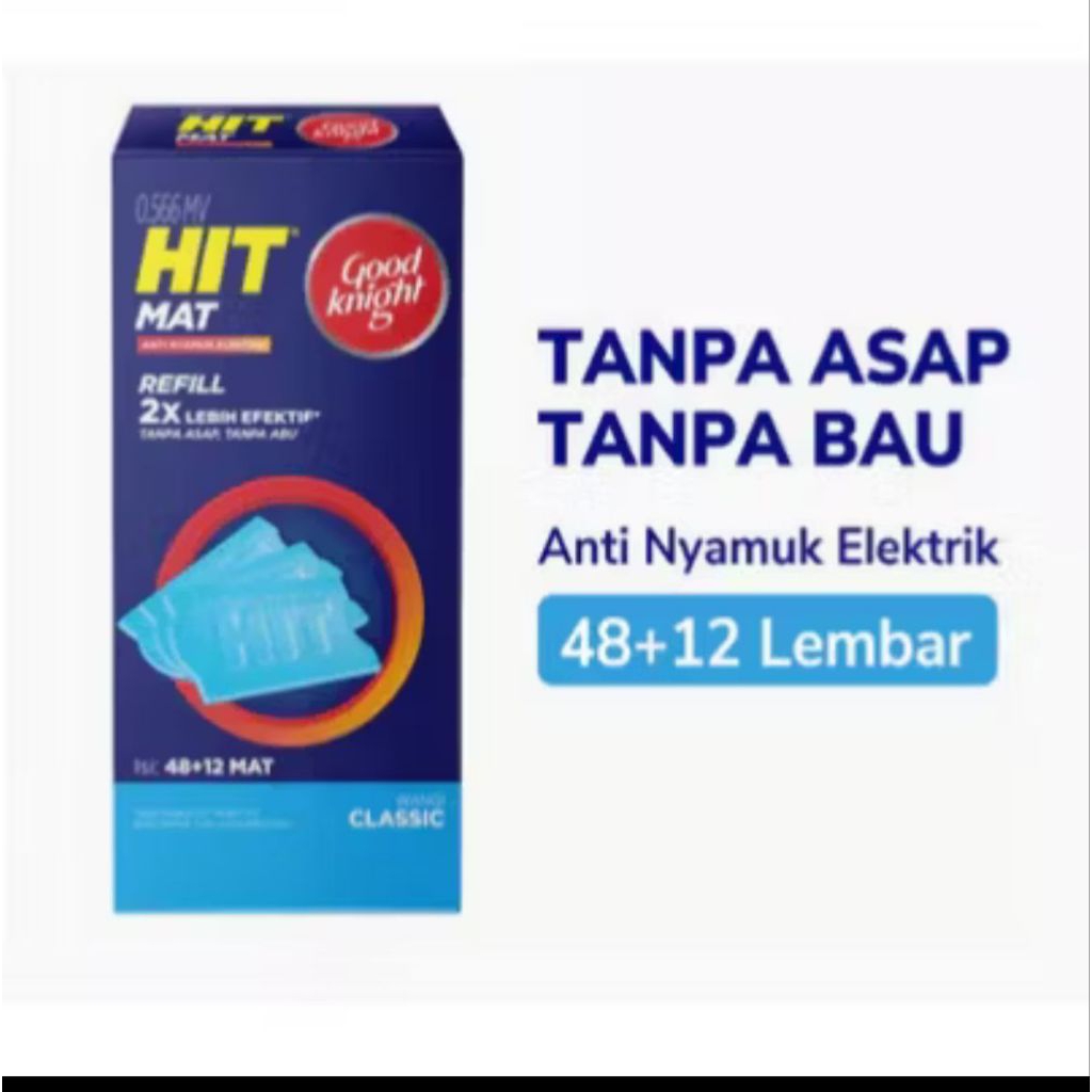 Jual HIT MAT KOTAK BESAR isi 48 + 12 REFILL ANTI NYAMUK ELEKTRIC|Bebas ...