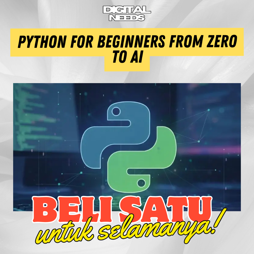 Jual [e-course] Belajar Python for Beginners From Zero to AI 2026 ...
