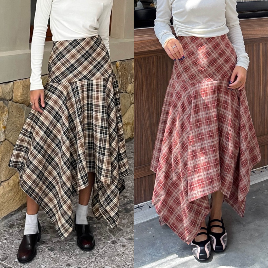 Jual Bling It On - Tiana Ruffle Skirt - Handkerchief RUFFLE PLAID LONG ...