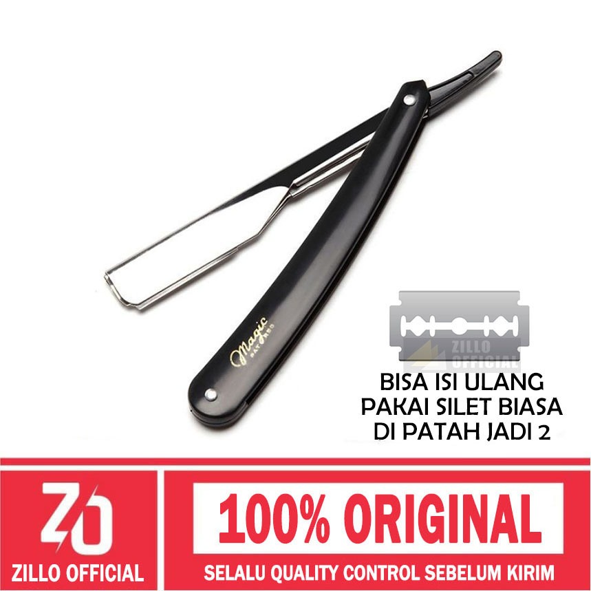 Jual ZILLO Pisau Lipat Razor Kerikan Rambut Standar Barbershop Pengerok ...