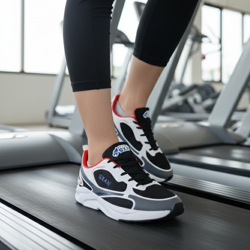 Jual Sepatu Running Original SXAN Arxana Obsidian Red Accent. HARGA ...
