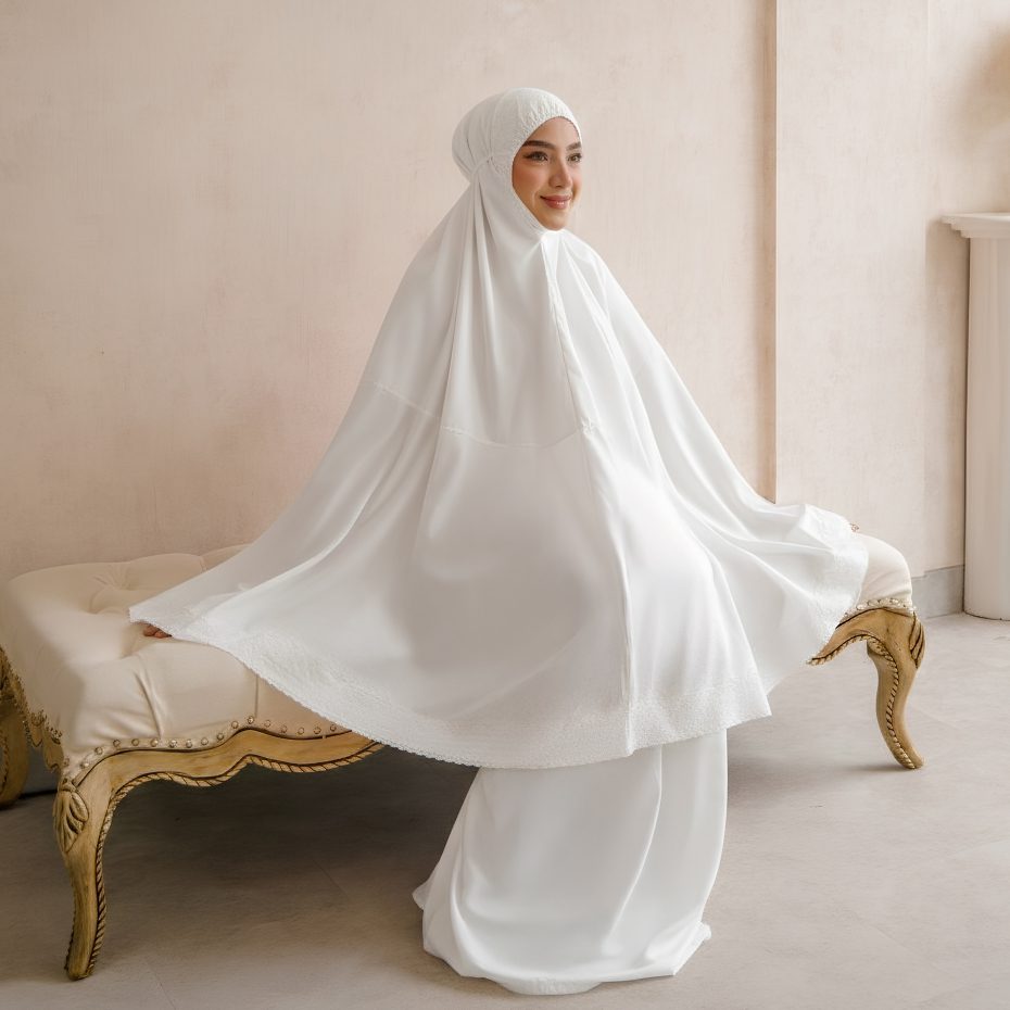 Mukena Siti Khadijah Signature Salmah - Batik Aceh Lace