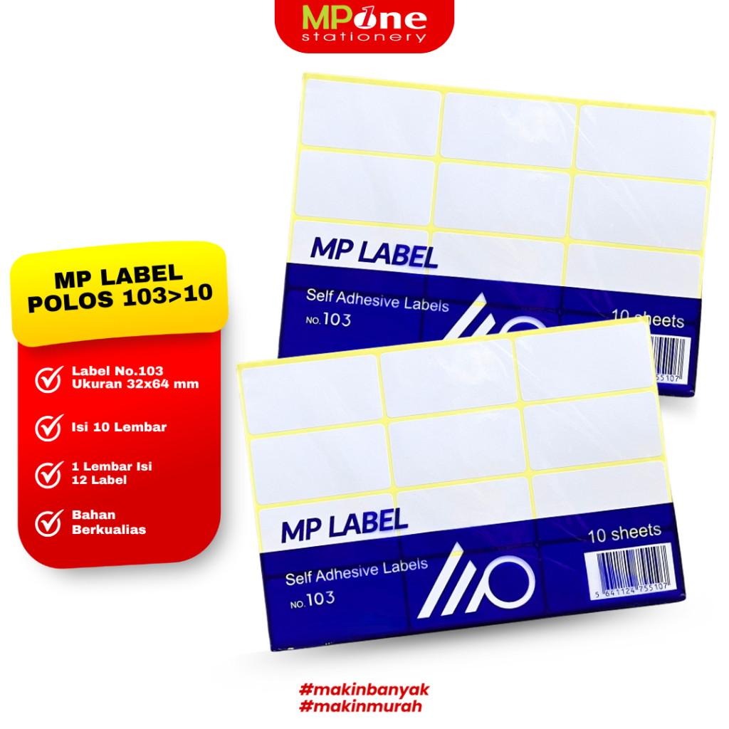 Jual MP Label Undangan No.103>10 / Stiker Label Undangan Polos Isi 10 ...