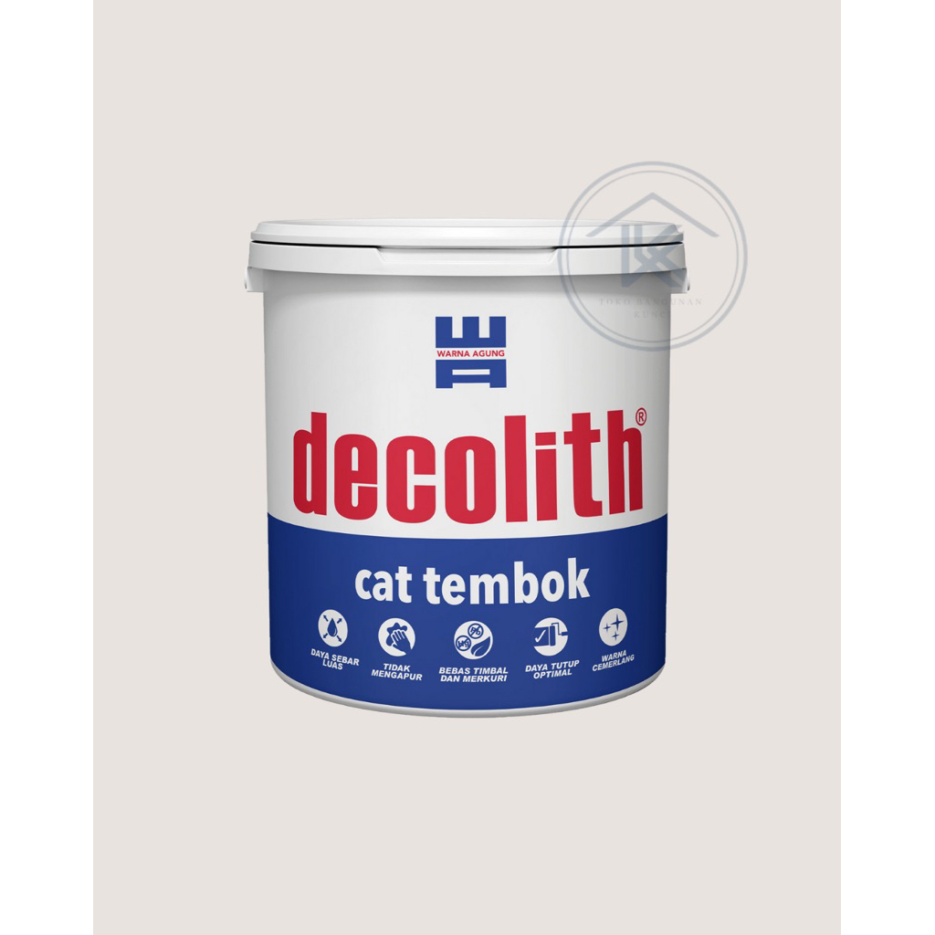 Jual CAT TEMBOK DECOLITH 5KG, 25KG CAT INTERIOR EKSTERIOR WARNA LENGKAP ...